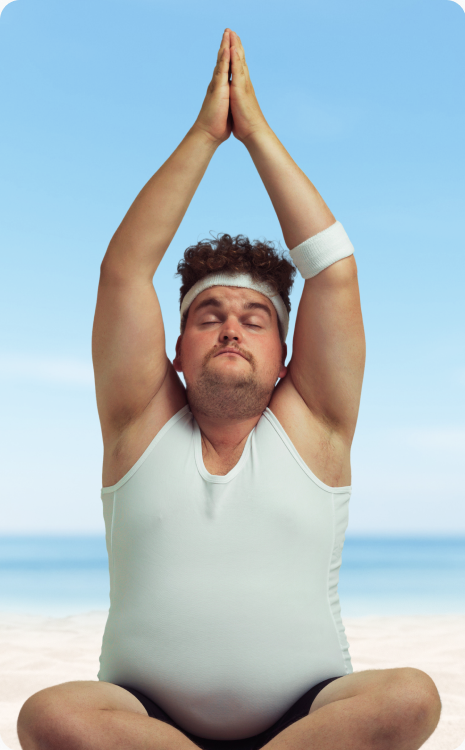 yoga man meditading